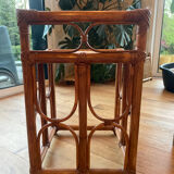 Vintage rattan side table