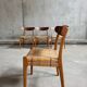 Ensemble de 4 chaises de salle à manger CH23 par Hans J Wegner pour Carl Hansen & Son
