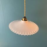White opaline pendant light