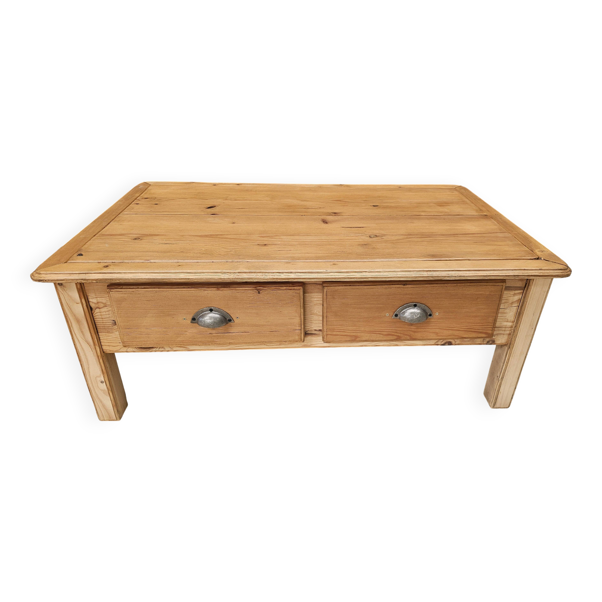 Scandinavian pine 4-drawer coffee table