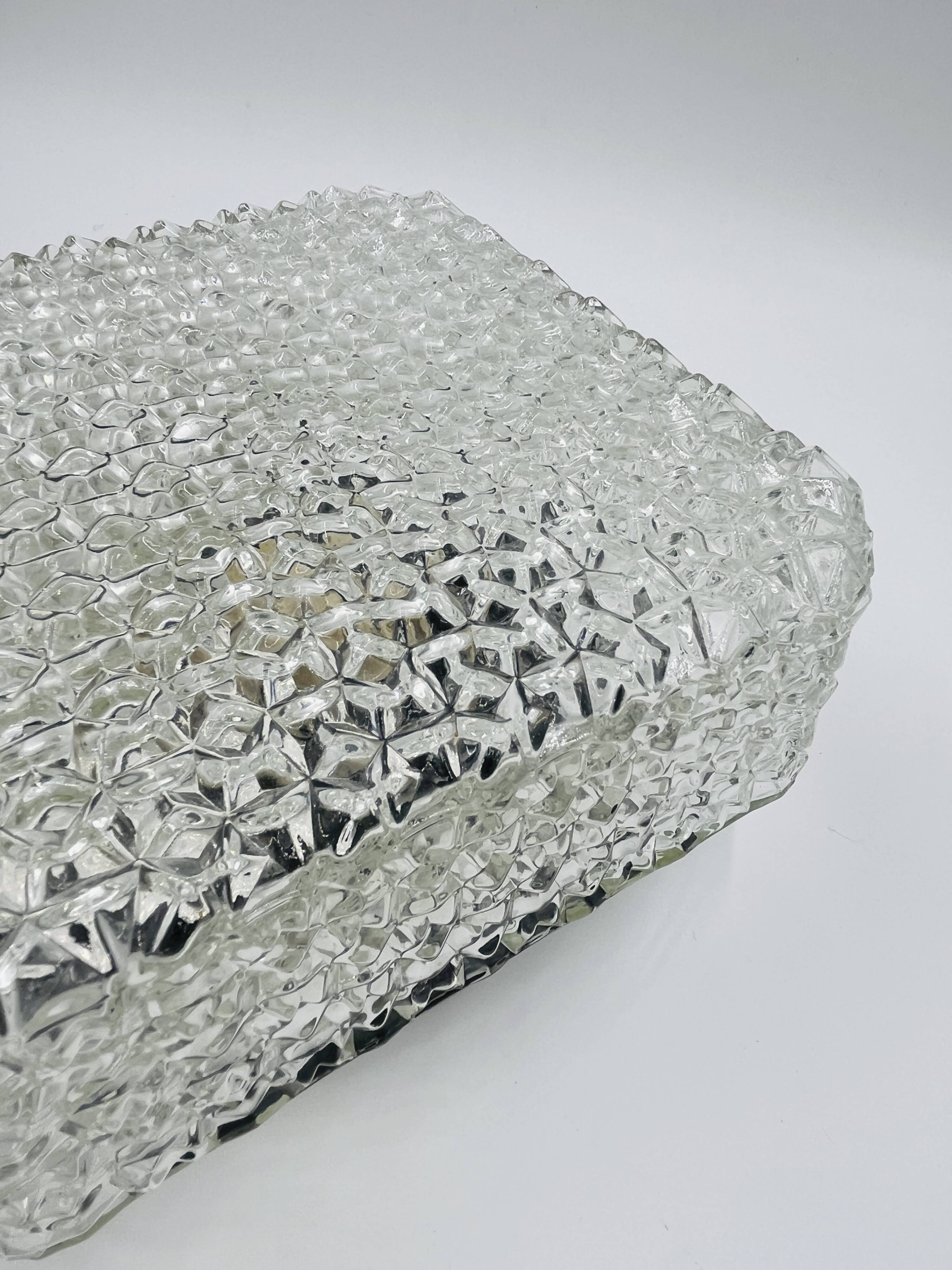 Square Ceiling Light RZB Bamberg Cut Glass Stars