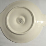 Oyster plate in bubble, fish-shaped signed LONGWY model Copenhagen