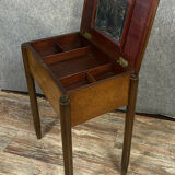 Art Deco period worker in amboine and mahogany magnifying glass