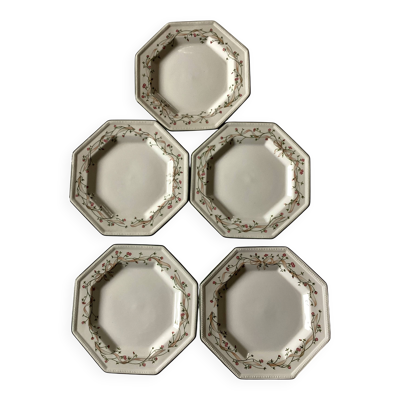Lot de 5 assiette à dessert Johnson Brothers dimension : diamètre -19,5 cm-
