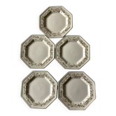 Lot de 5 assiette à dessert Johnson Brothers dimension : diamètre -19,5 cm-
