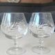 Lot 6 Verres Cognac/Cristal Arques. Model Fleury engraved with Wheat Ears.