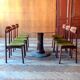 Green velvet dining chairs (set of 6)
