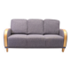 Vintage Scandinavian 3-seater Art Deco canapé in grey fabric – mid-20th century