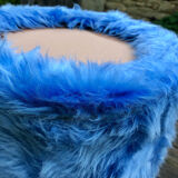 Vintage moumoute pouf