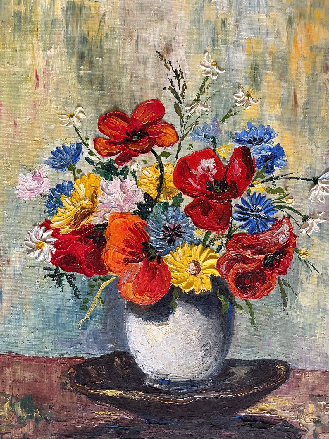 Painting, oil on canvas - "Bouquet of flowers"