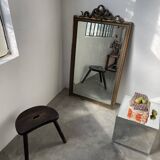 Brutalist oak shepherd tripod stool