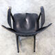 Black lacquered wooden rocking chair 70