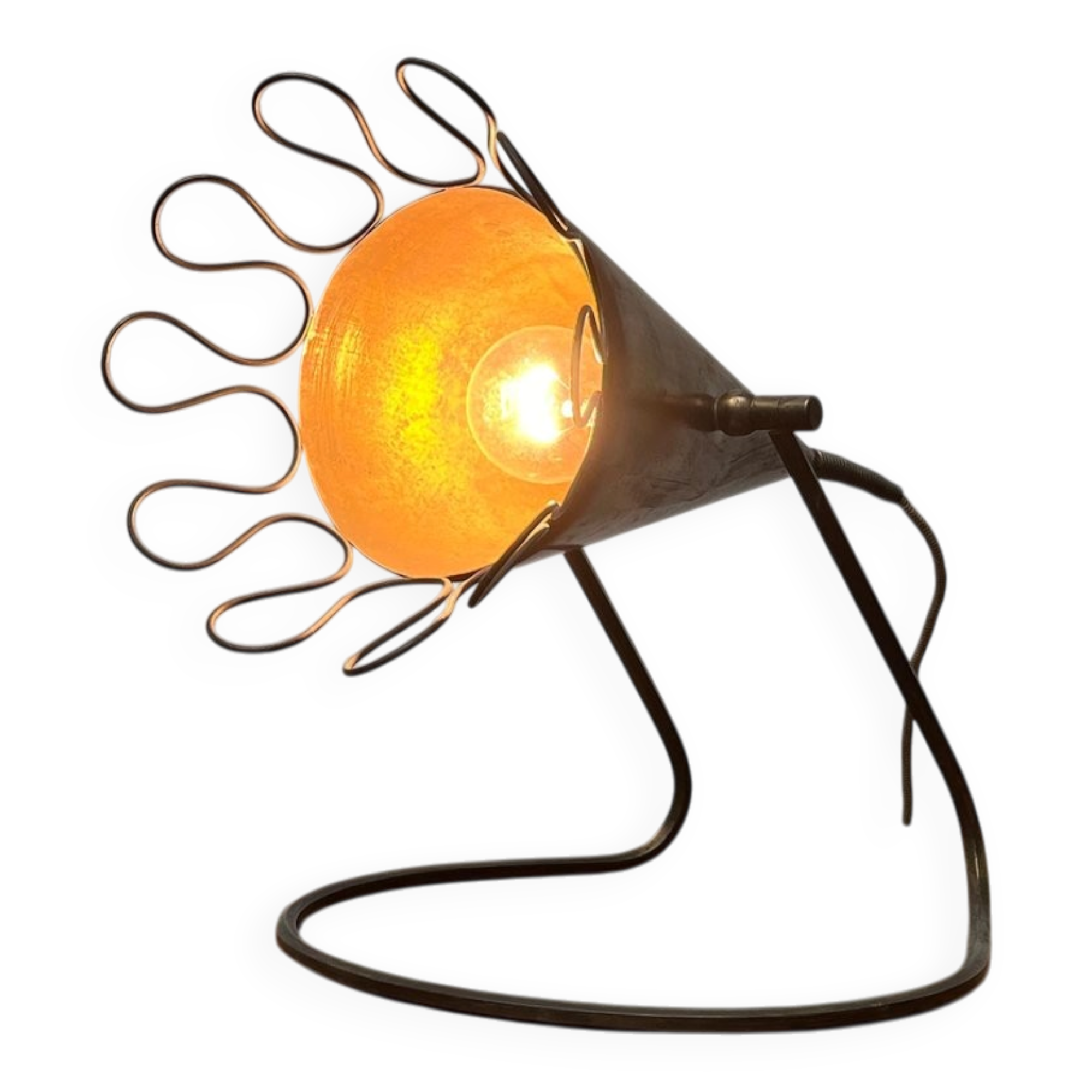 Mid-century German brass table lamp or floor lamp from the 1950s.