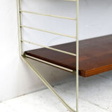 'string' bookcase with metal frame