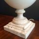 Ceramic lamp on a travertine base