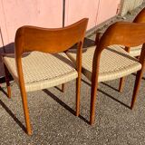 4 chairs série 71 by Niels Otto Moller for j l moller