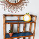 Etagère en rotin bleue