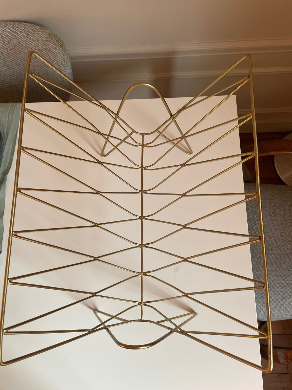 Golden brass magazine holder