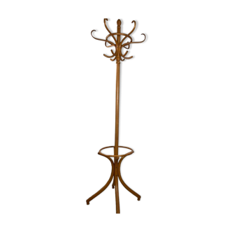 Vintage wooden standing coat rack