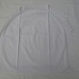 small child's child's room half circle in monogrammed white canvas