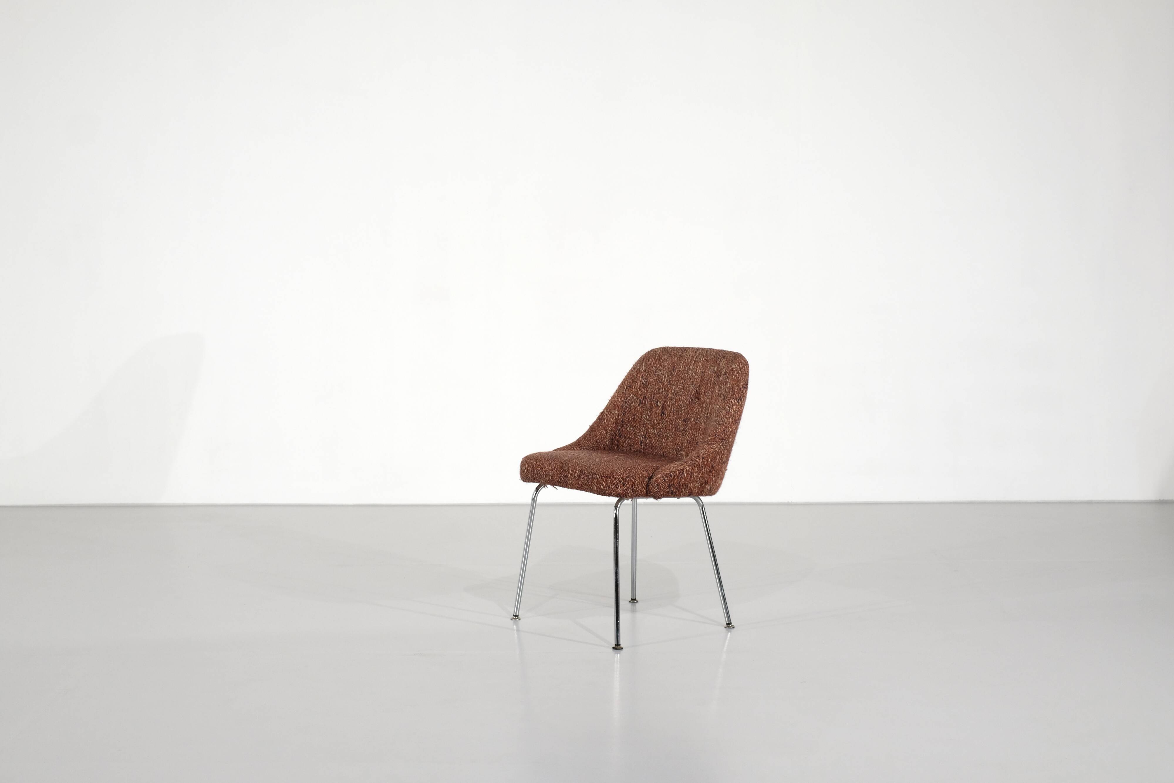 Tweed dining chair by Le Mobilier International, 1960s