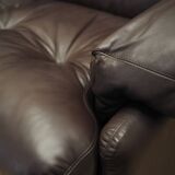 Leather living room set, Italian design, 1960s, manufacturer: B&B Italia