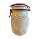 White glass jar