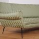 Curved silk sofa by Gigi Radice, 1950