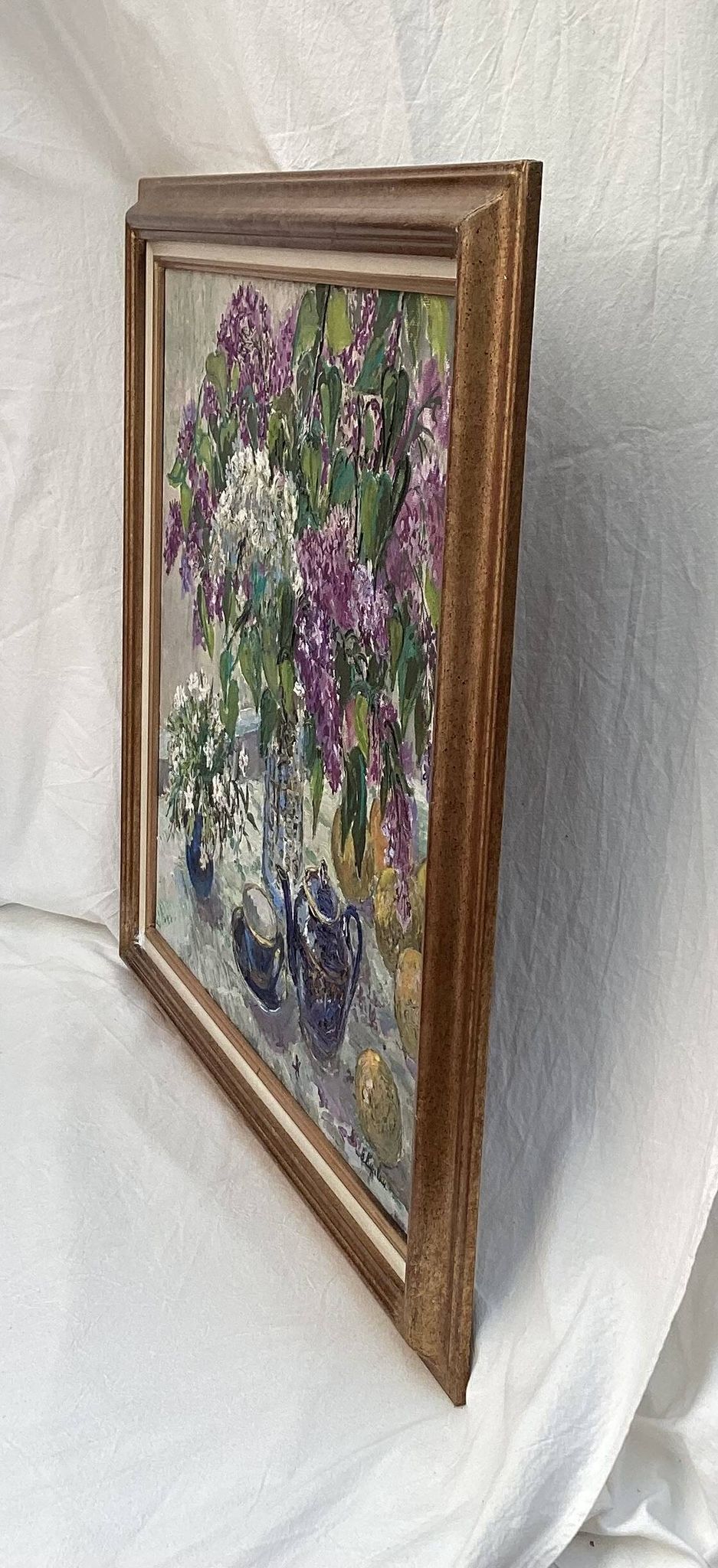 Oil painting on canvas signed, dimensions: height - 74cm - length - 75cm -