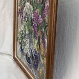 Oil painting on canvas signed dimensions: height -74cm- Length -75cm-