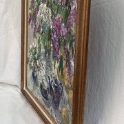 Oil painting on canvas signed, dimensions: height - 74cm - length - 75cm -
