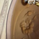 Art Deco floral vase pendant light in molded glass