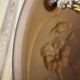 Art Deco floral vase pendant light in molded glass