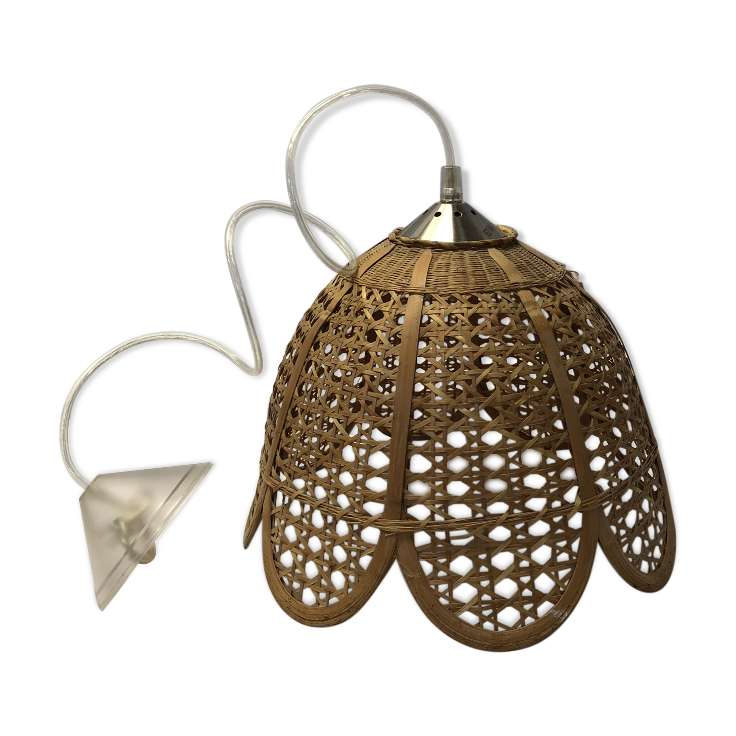 Vintage rattan hanging lamp