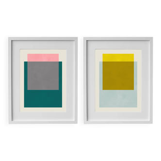 2 framed printed arts