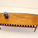 Teak coffee table with magazine rack