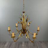 Gilded metal chandelier, Italy, circa 1950