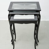 Czech Glass pull out tables, 1920