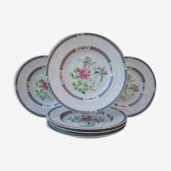 6 assiettes creuses limoges la porcelaine de la licorne chine impérial