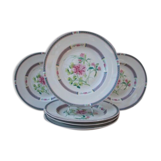 6 hollow plates limoges the porcelain of the unicorn china imperial