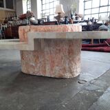 Table basse placage de travertin Magnussen Ponte