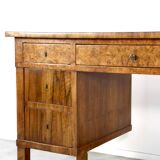 Bureau Art Déco italien en ronce de noyer foncé