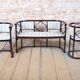 Art Nouveau Seating Set in Beech from J.F.M. Hoffmann, Austria, 1910s, Set of 3