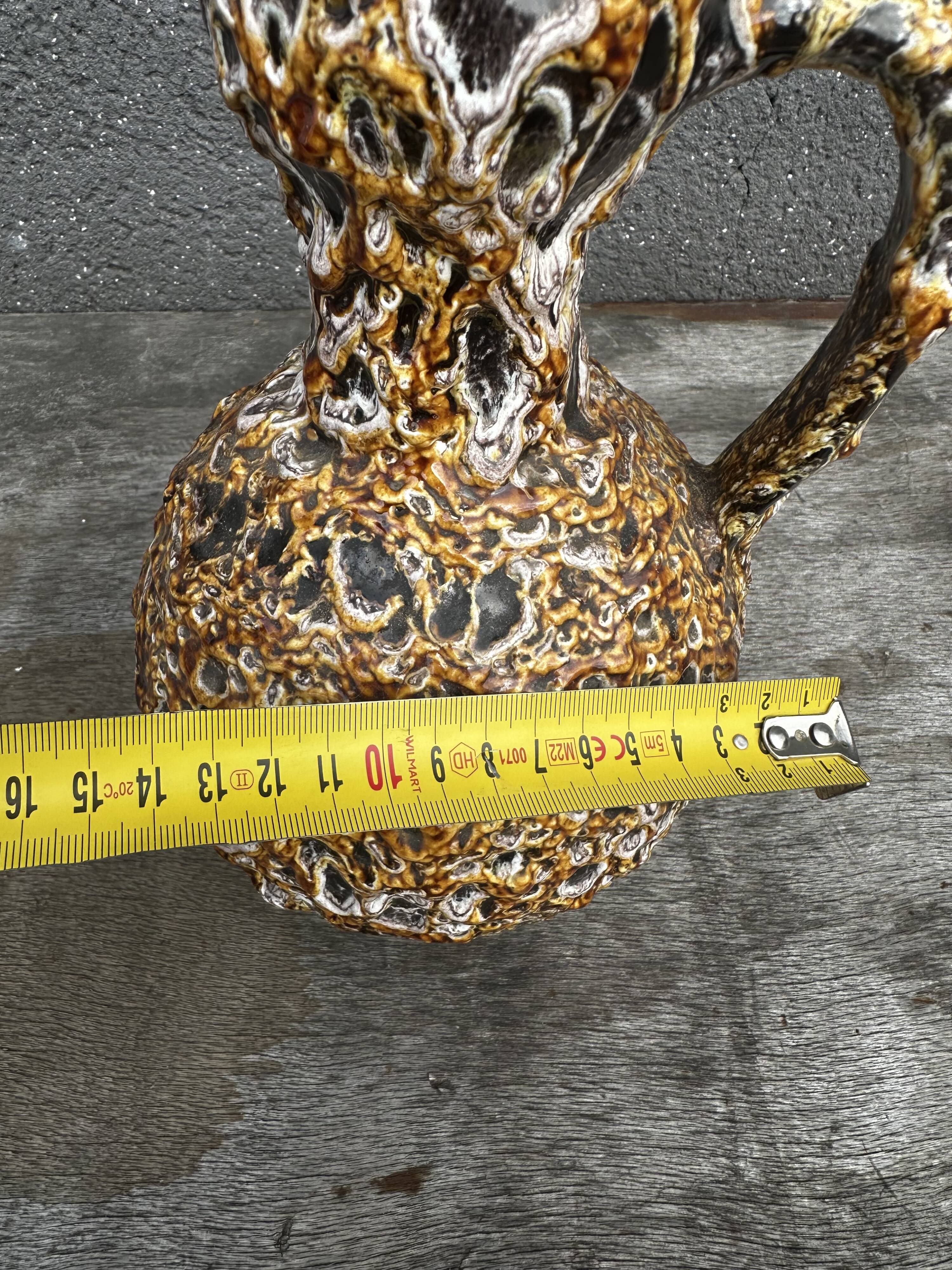 Vallauris Fat Lava or Honey Pitcher/Vase, 25 cm High - Vintage 70s