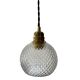 Lampe baladeuse vintage en verre ciselé électrifiée à neuf