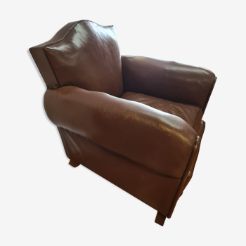 Fauteuil club vintage  en cuir