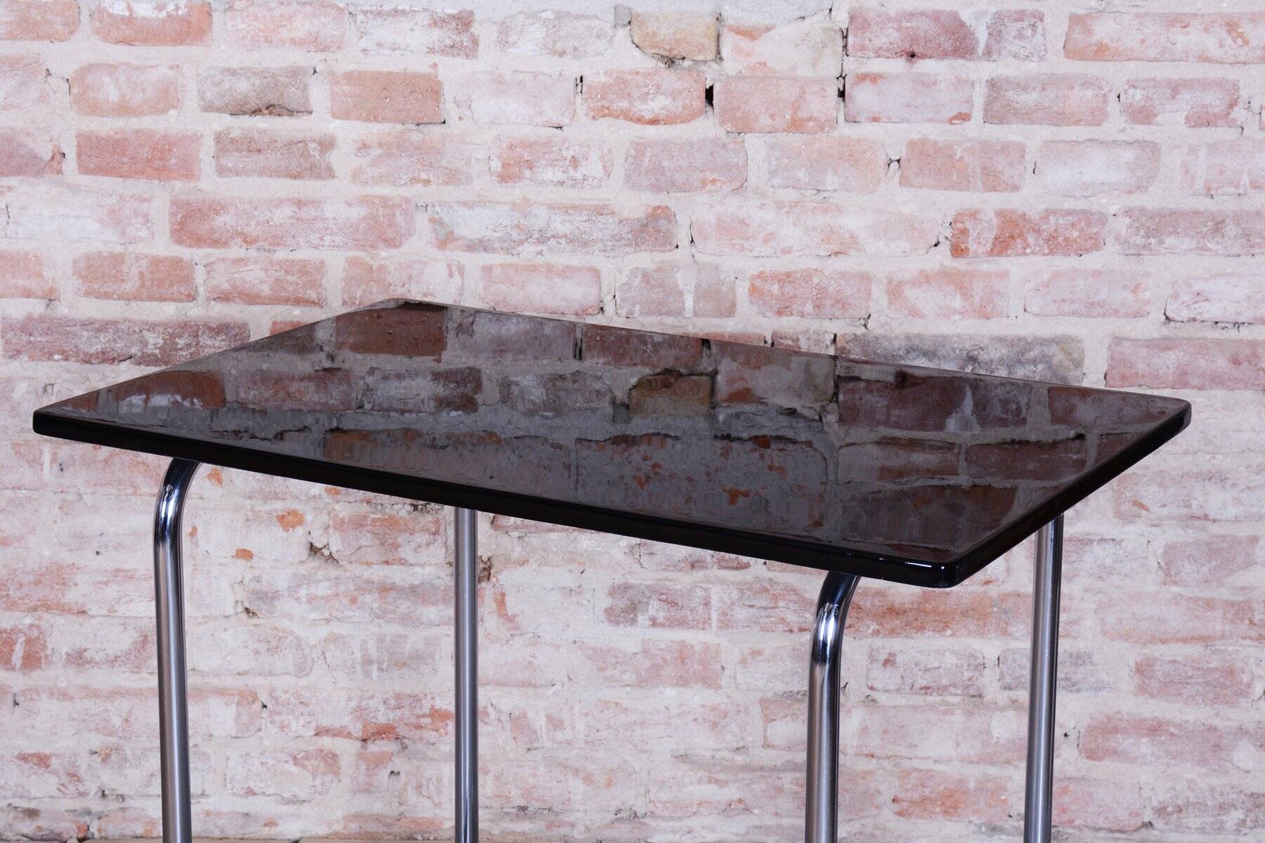 Bauhaus Table in Chrome-Plated Steel by Hynek Gottwald, 1930s