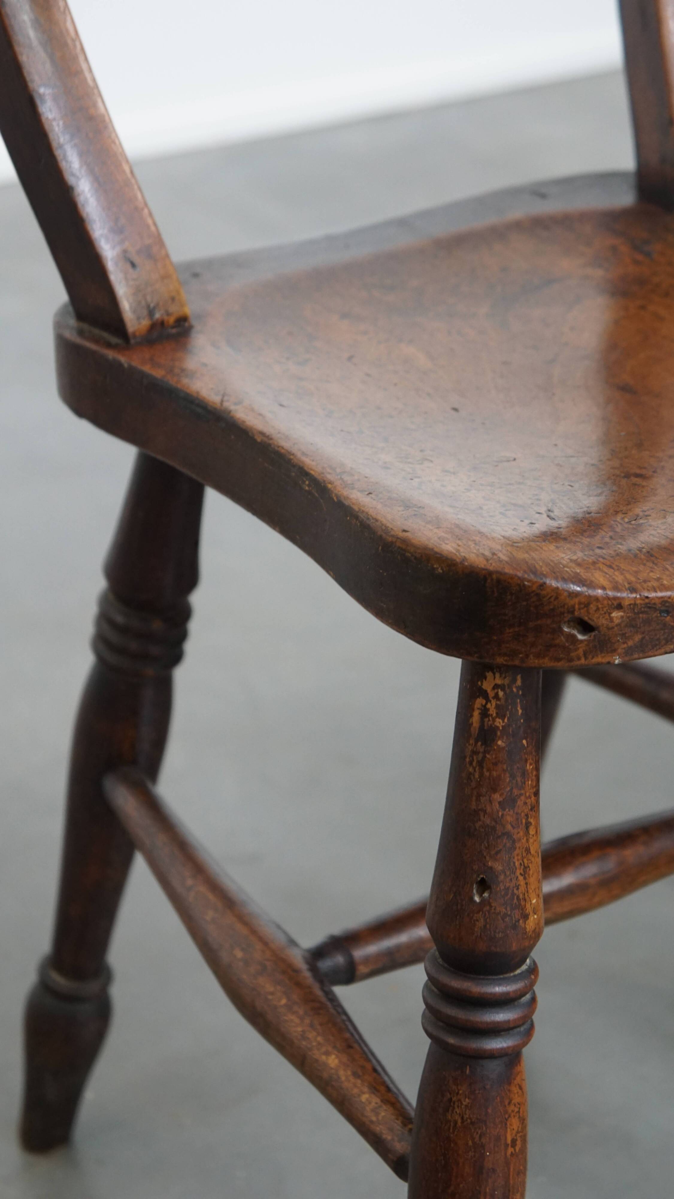 Set of 8 Antique English Oxford Dining / Kitchen Chairs