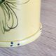 Vintage 1960s Vallauris Yellow Ceramic Vase, Blue Peacock Feather Decor