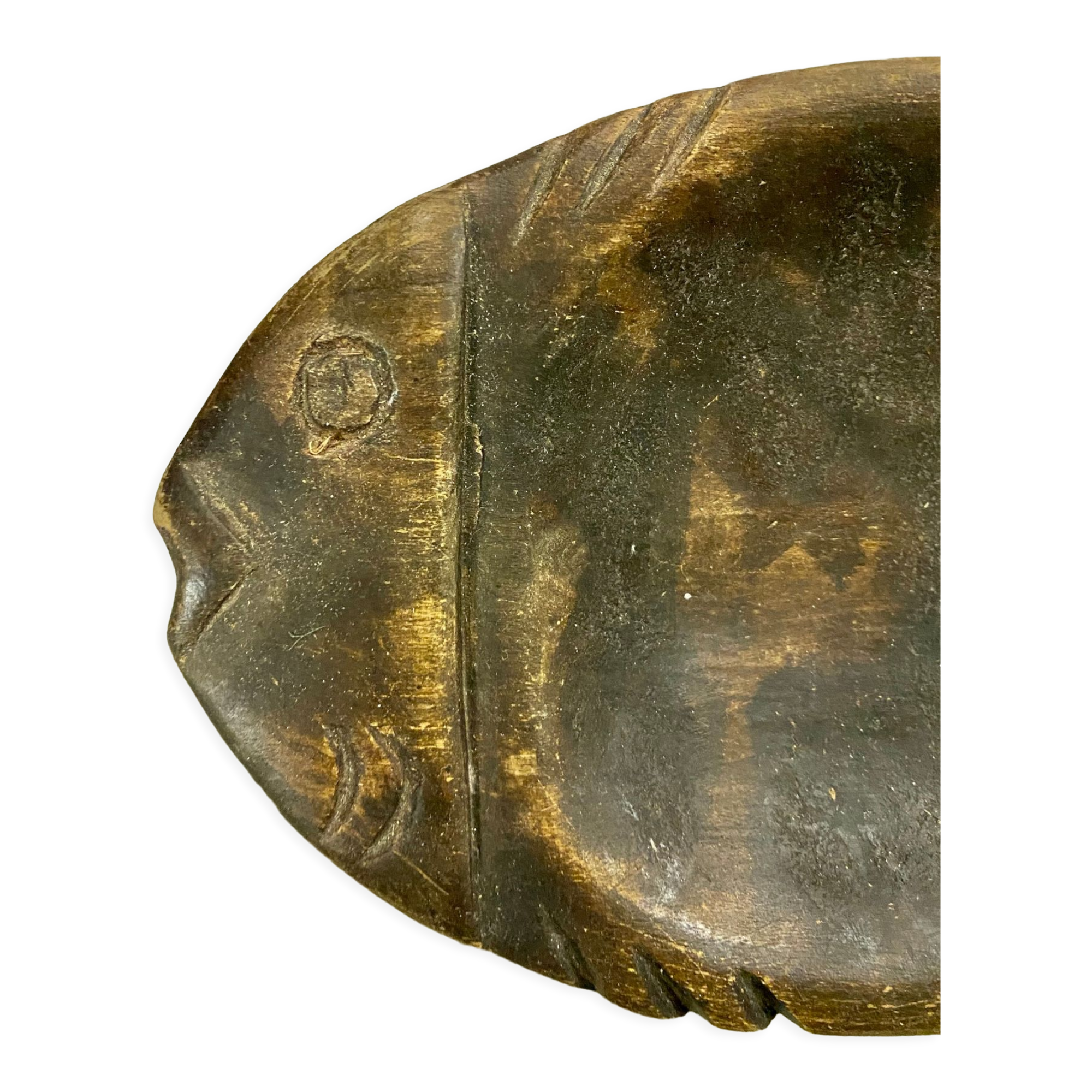 Wooden dish fish
